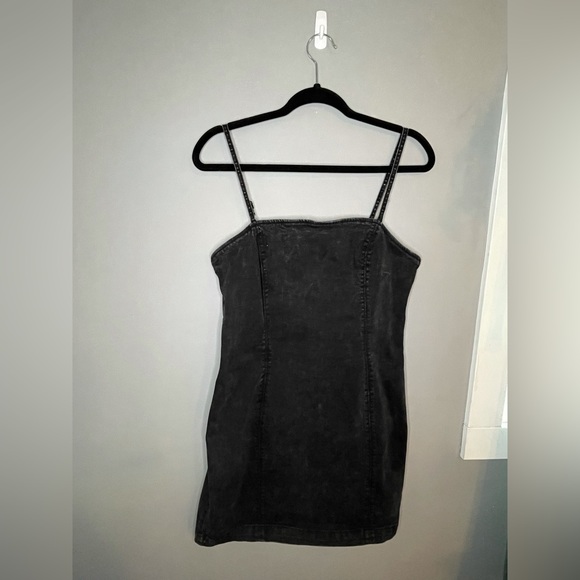 Garage Denim Mini Dress - Black - Large